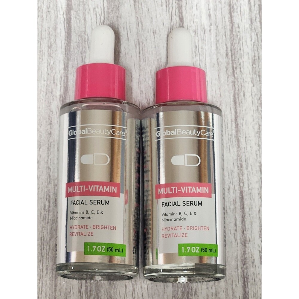 NEW x2 Global Beauty Care Multi-Vitamin Serum 1.7oz Vitamins B, C, E Niacinamide